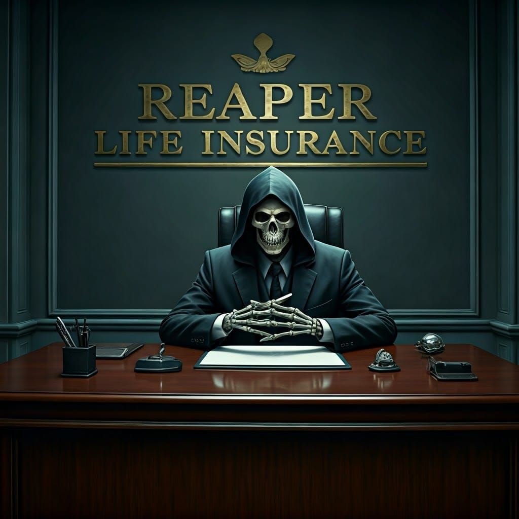 The Grim Reaper life insurance  by @Majik1960