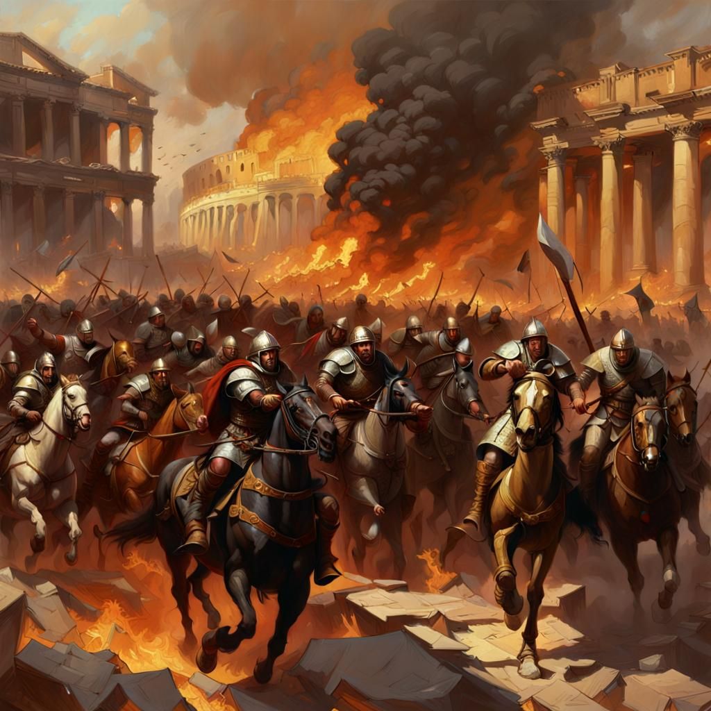 barbarians sacking rome