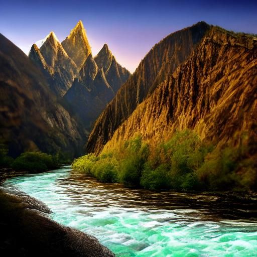 Incredible realistic mountain and river ladnscape, 8k resolution <lora:Coherent:1.0>