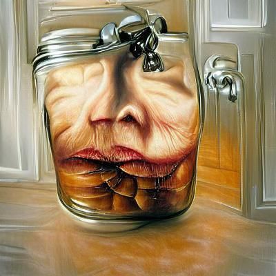 The face that she keeps in a jar by the door