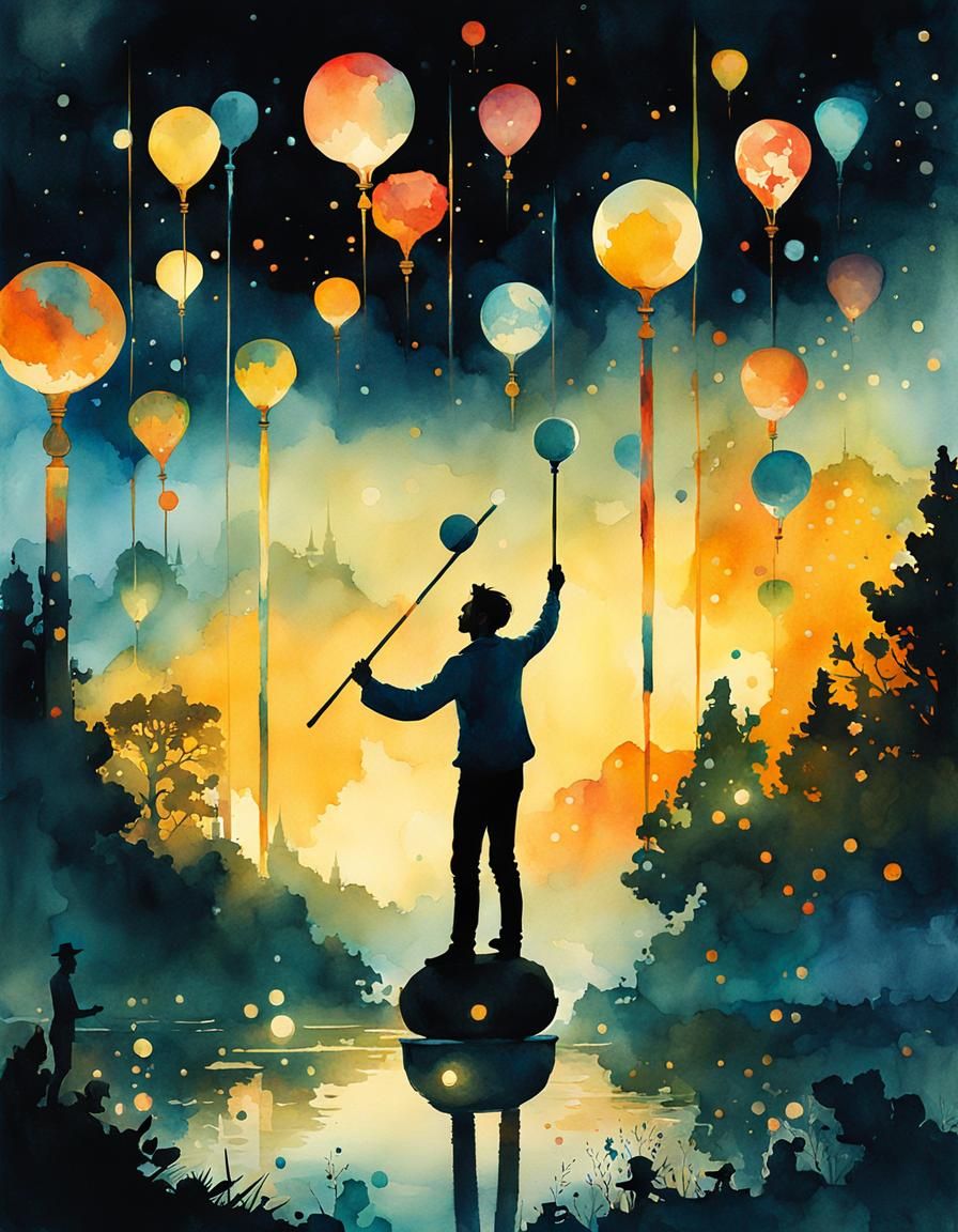 Tarot card "The JUGGLER" Silhouette