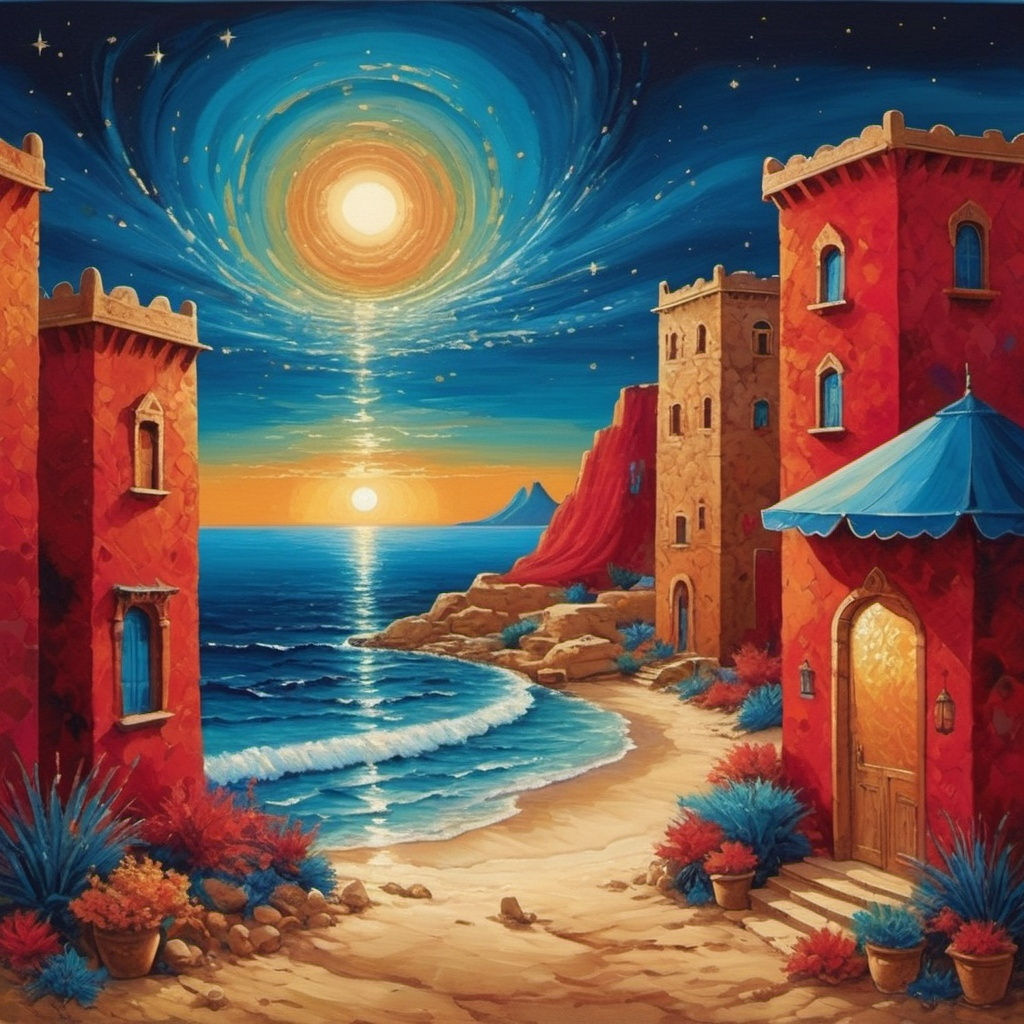 beach at night