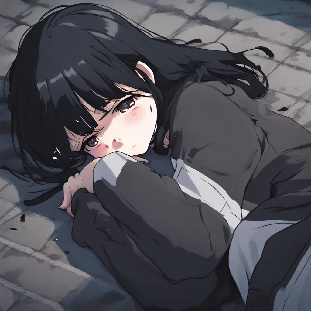Moon laying on the ground
