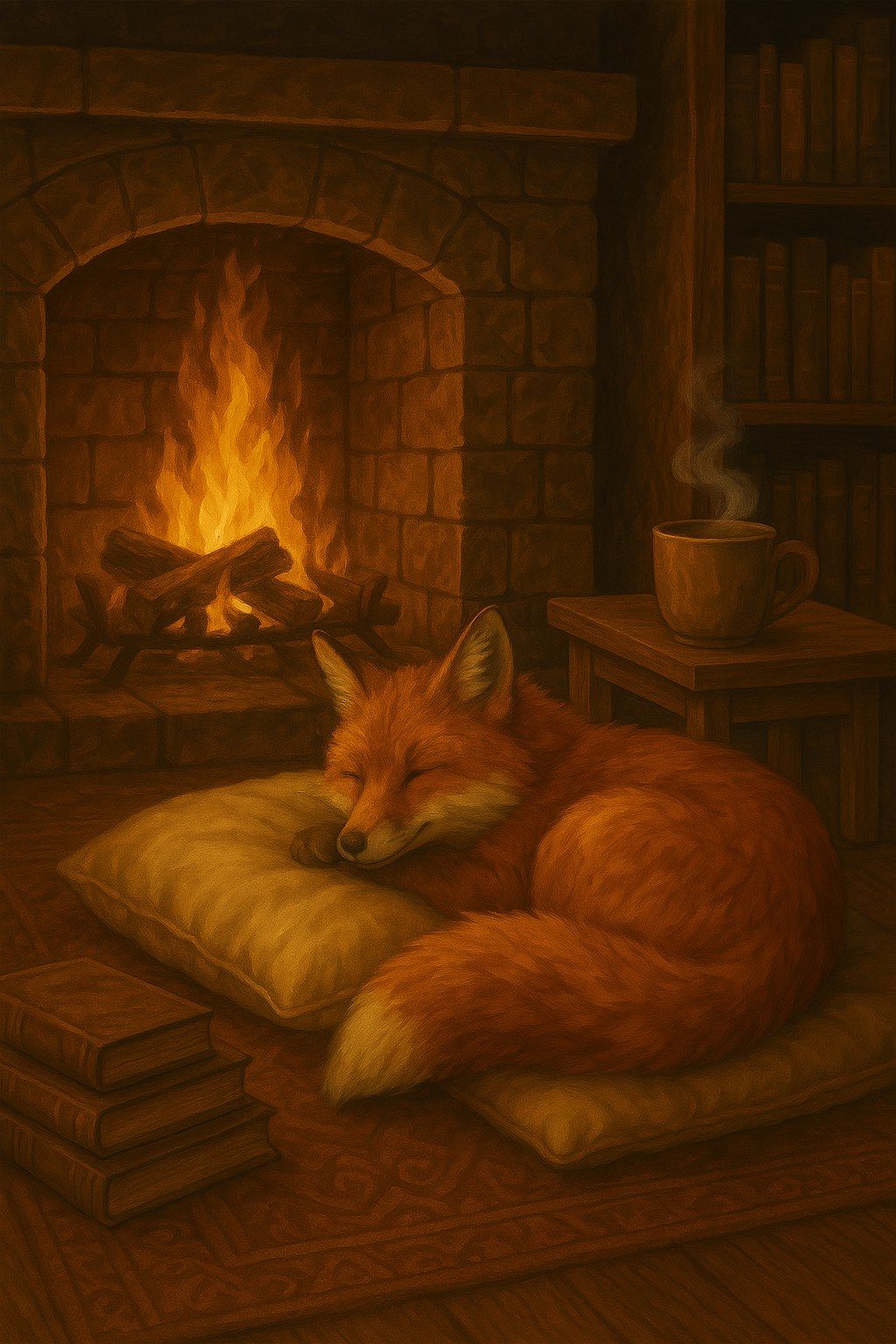 Relaxing fox
