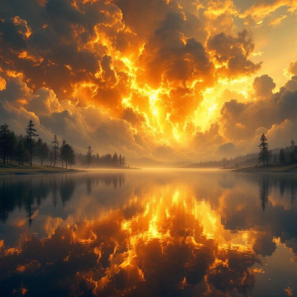 Sun setting through the clouds  by @Richard Foleher