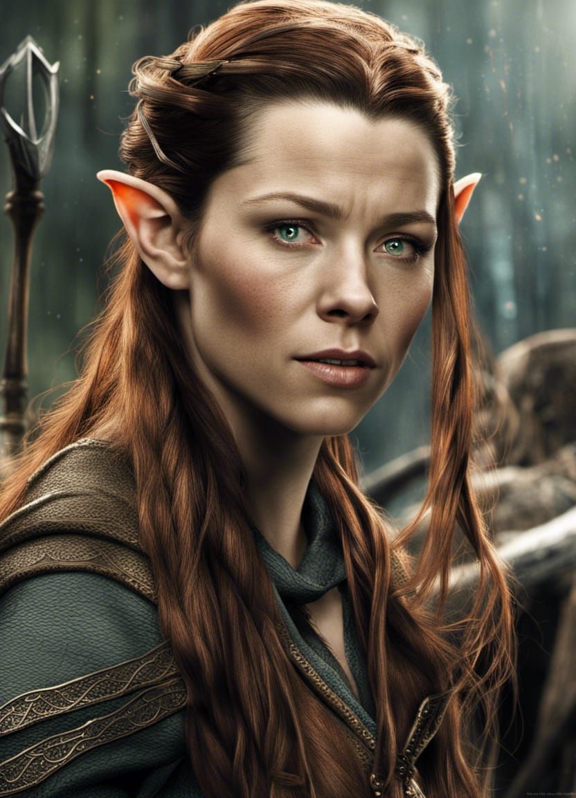 Evangeline Lily As The Elf Tauriel - Ai Generated Artwork - Nightcafe 