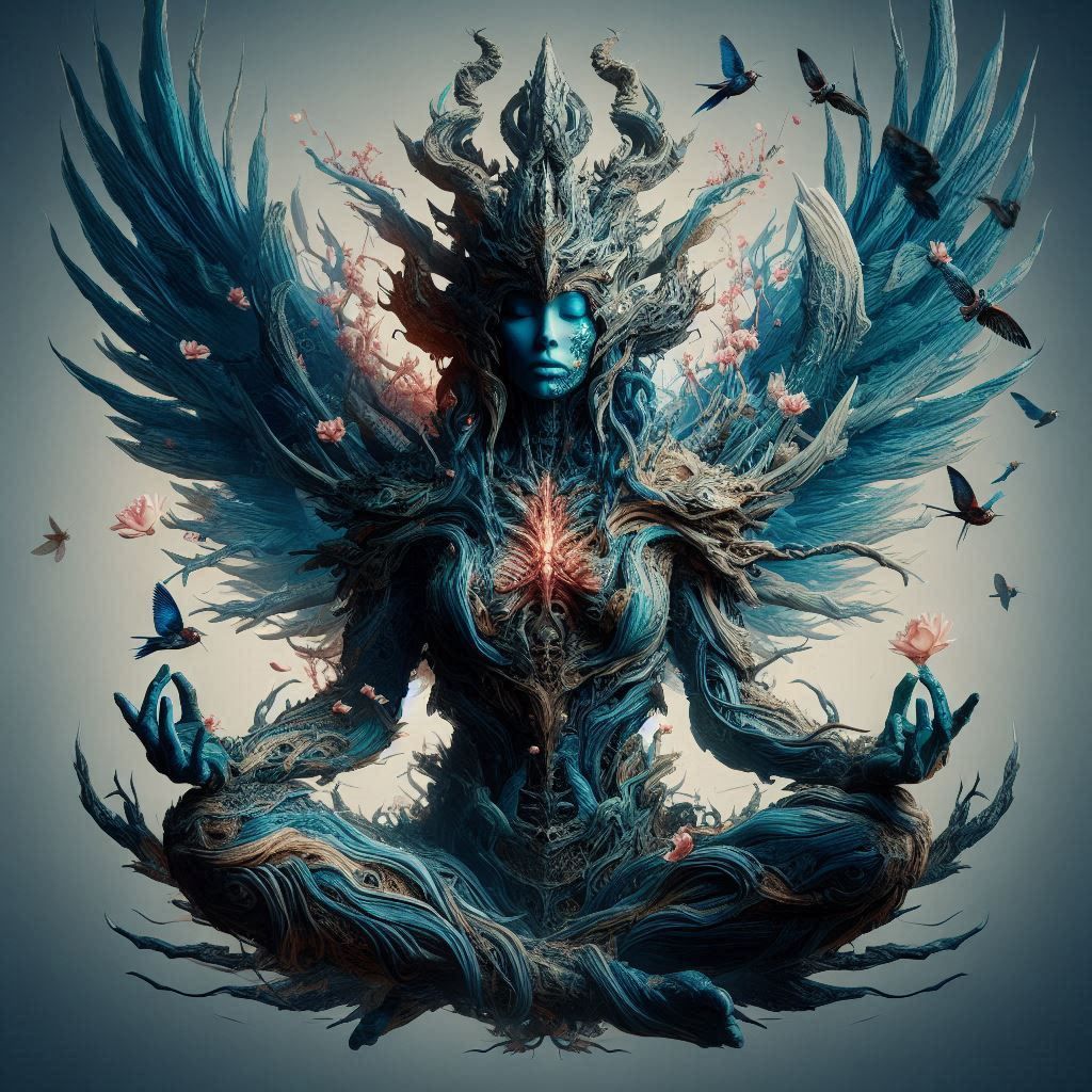 double exposure beautiful fantasy portrait landscape..