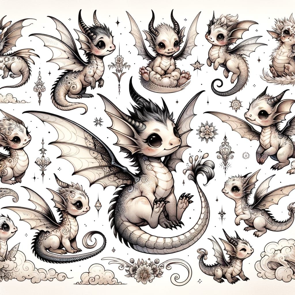 Dragon Whimsy  by @Shywolf