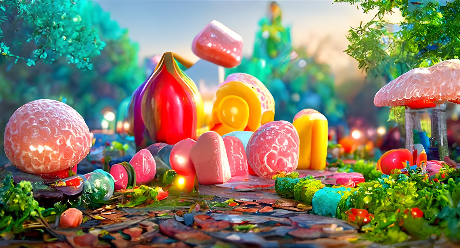  667 candy garden ai generated artwork nightcafe creator