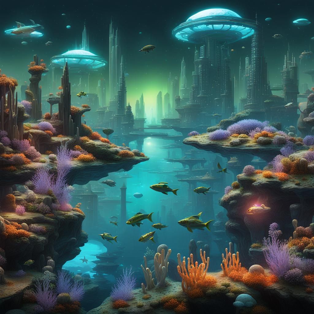 Experiment with LoRA to generate an image of an underwater c...