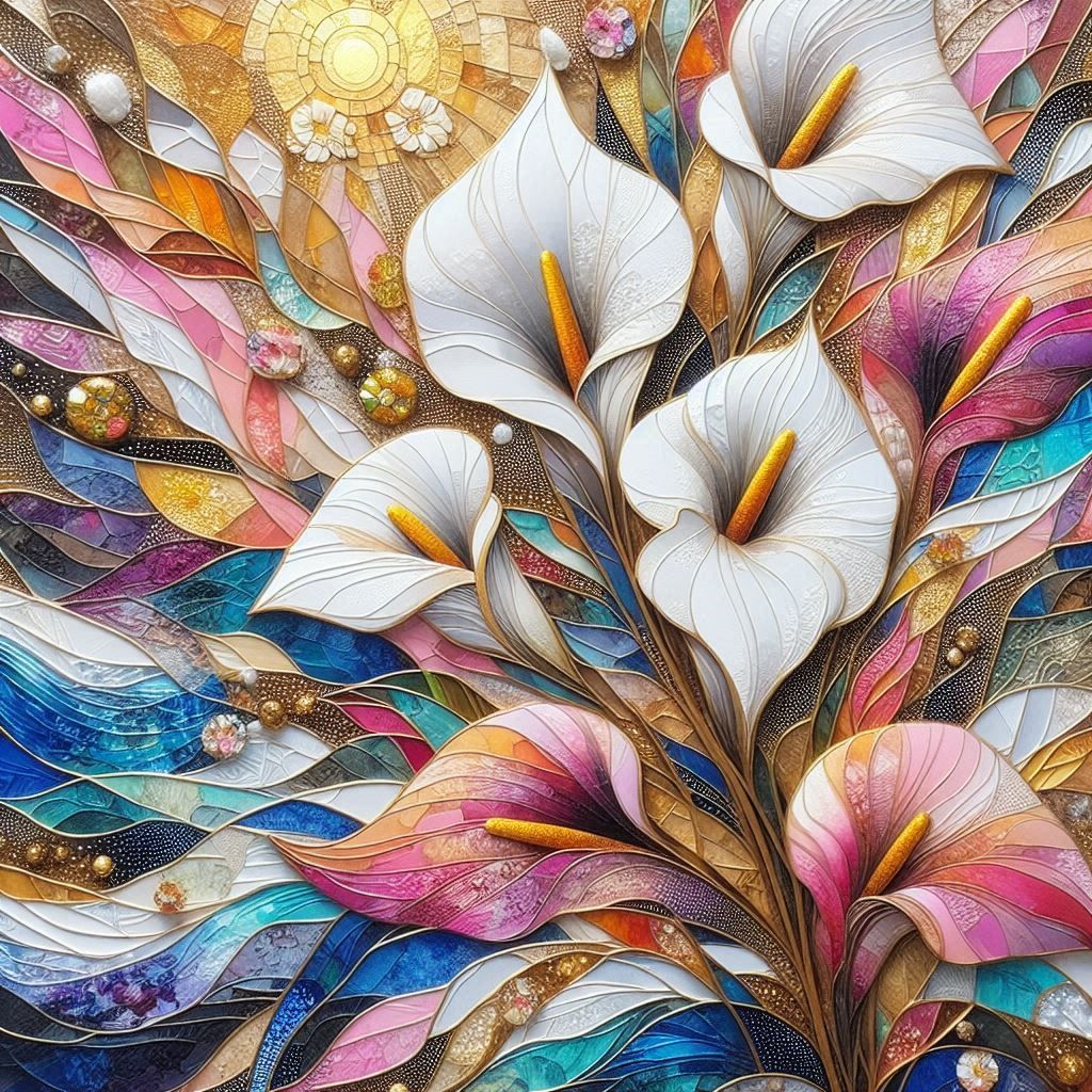 Mosaïc calla lilies  by @CloST 
