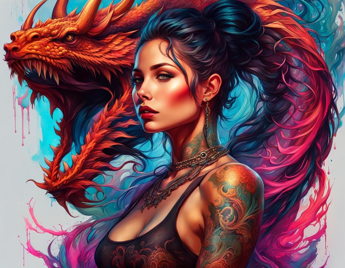dragon lady AI Generated Artwork NightCafe Creator