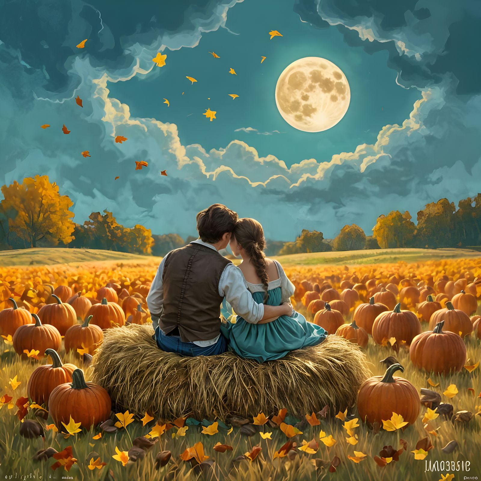 A cozy, whimsical scene of an 1800's Irish couple.  by @Macbeth