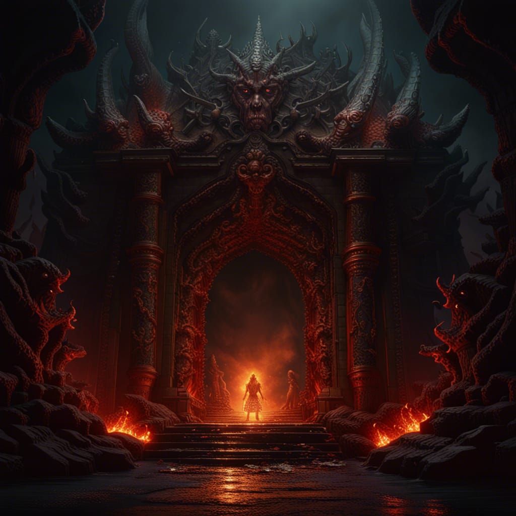 The entrance to Hell - AI Generated Artwork - NightCafe Creator