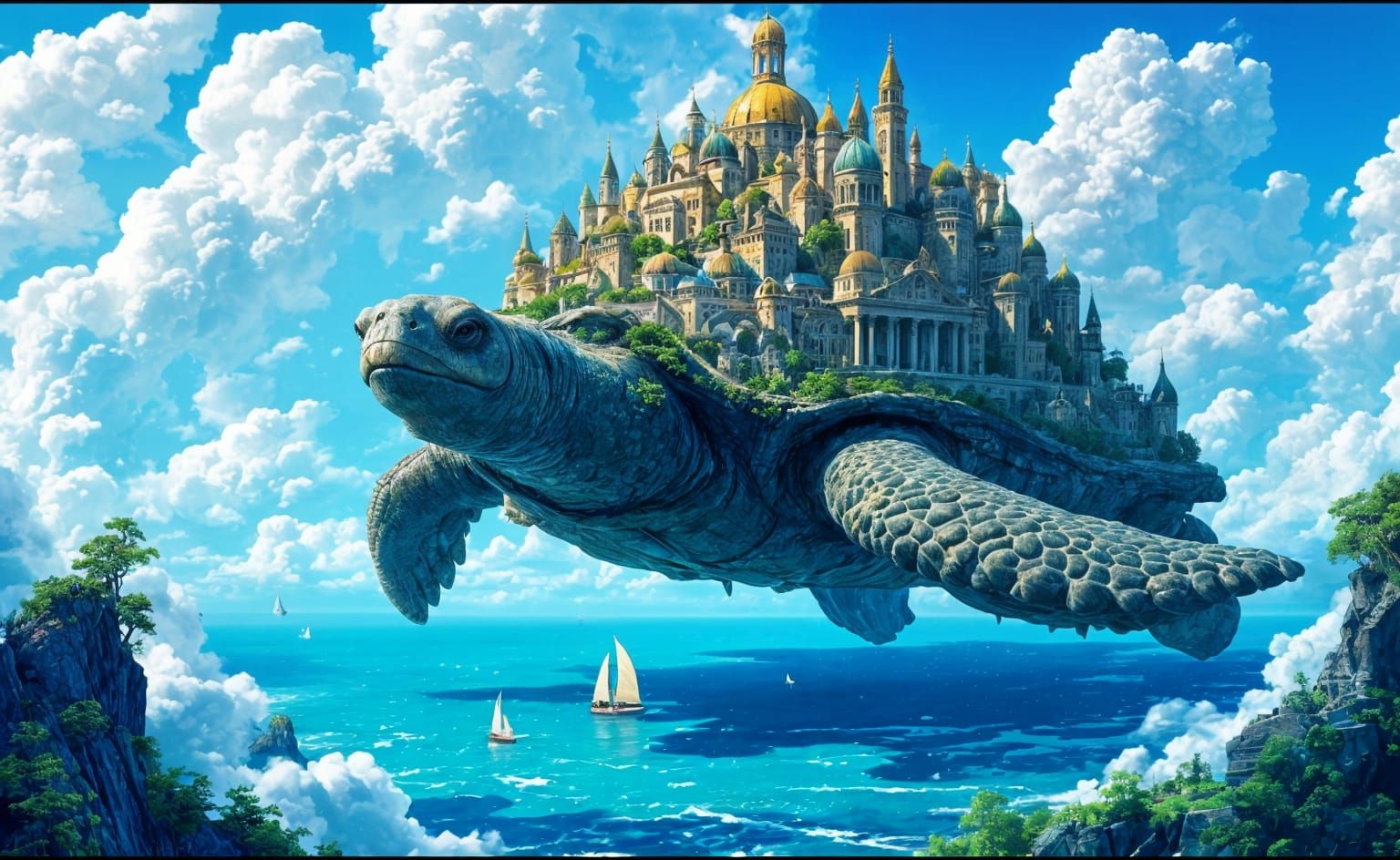 Civilization Among the Clouds  by @Hinty