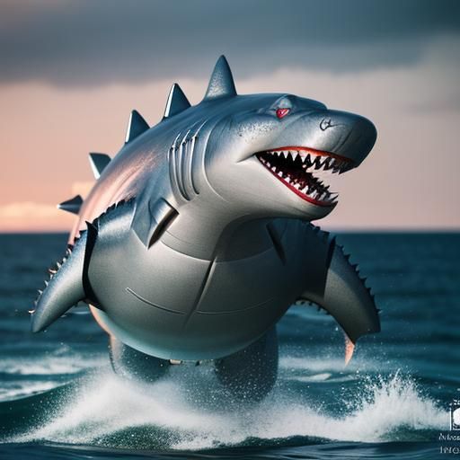 Landshark, sharp focus, hyper real AI Generated Artwork NightCafe