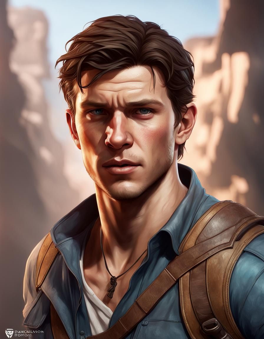 Tom Holland as Nathan Drake(2) - AI Generated Artwork - NightCafe Creator