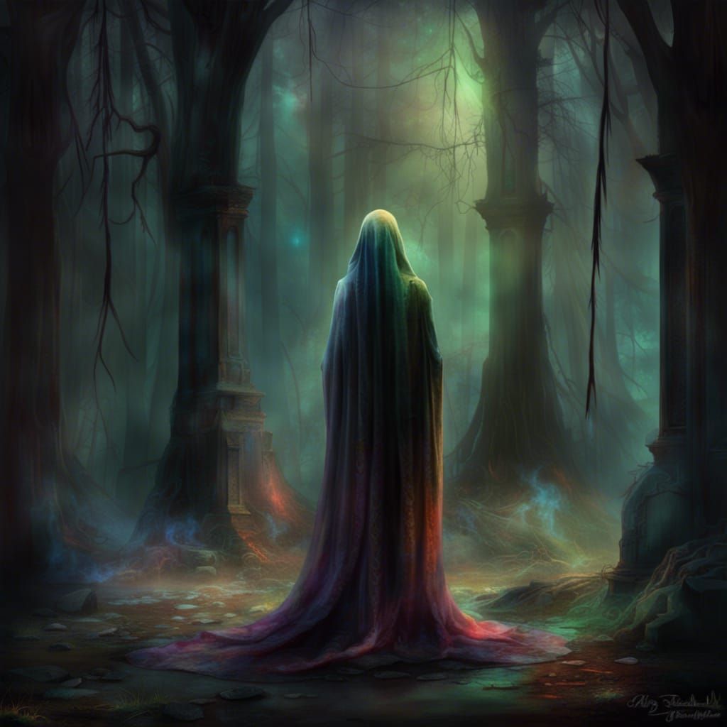 Hide gothic art mysterious colorful beautiful ethereal omino...
