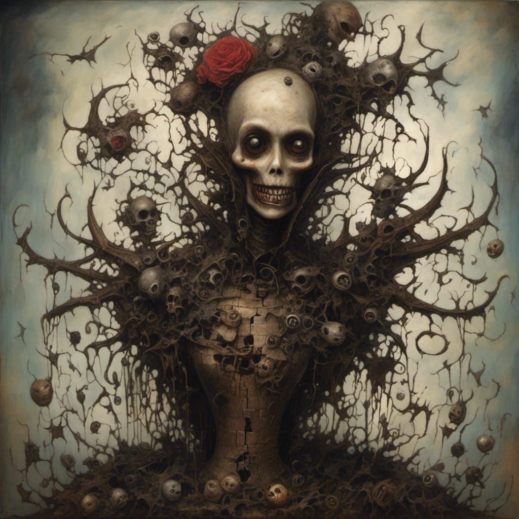 <lora:cacklettes:1.0> the cursepunk conondrum