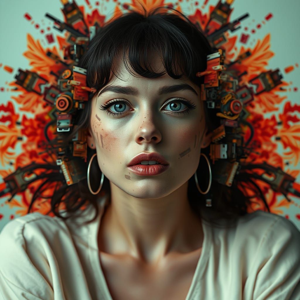 Fragmented Self-Portrait: Cinematic Hyper-Realism in 4:3