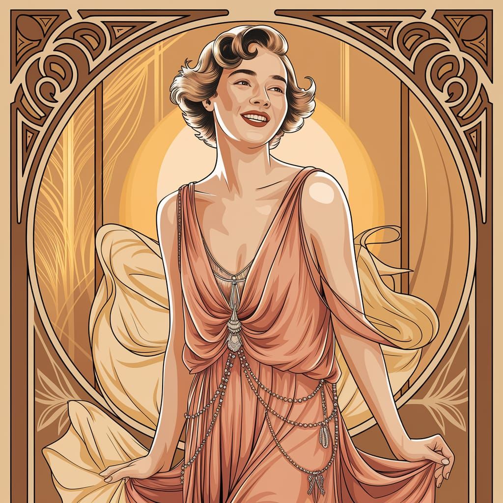 1920s Woman in Art Deco Style