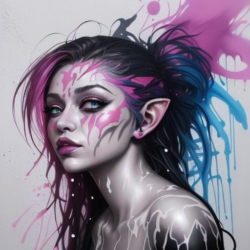 Elf in Pink Silk: Graffiti Street Art