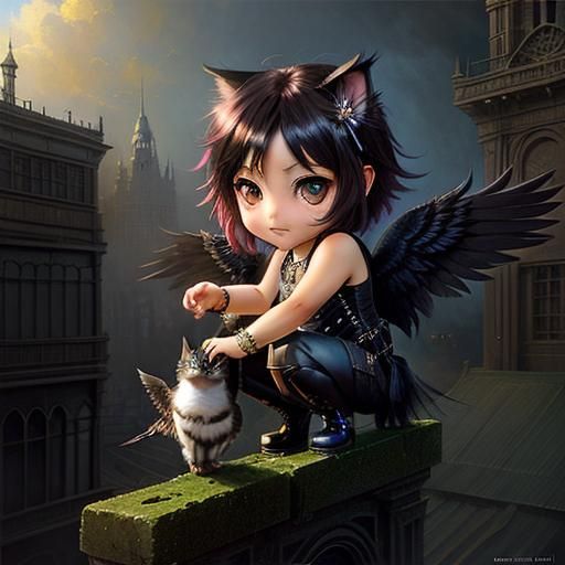 Chibi crow  by @Kalpine