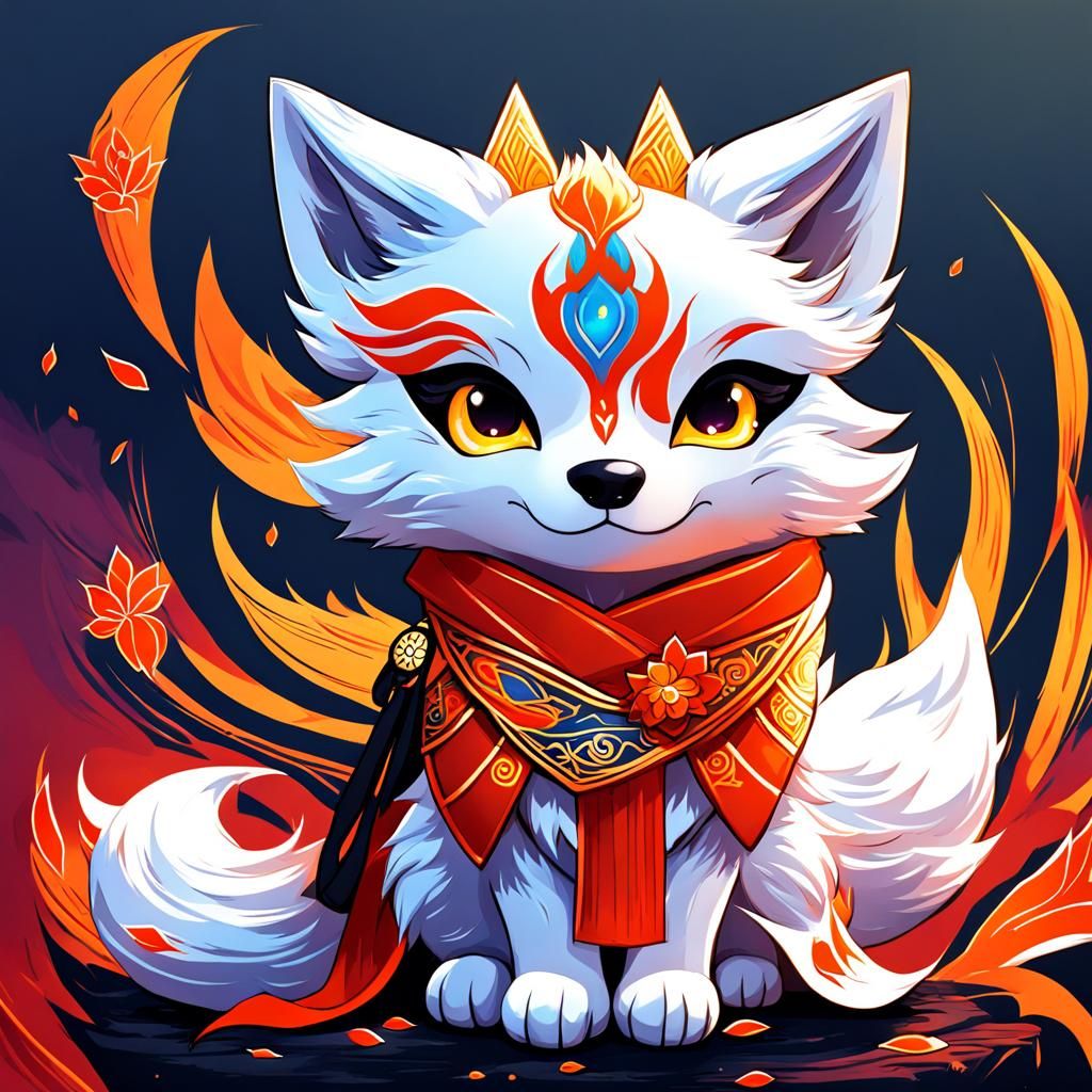 Chibi Kitsune - AI Generated Artwork - NightCafe Creator