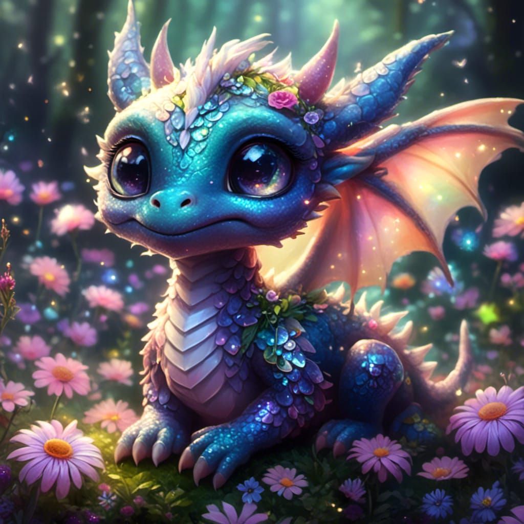 cute little dragon - AI Generated Artwork - NightCafe Creator