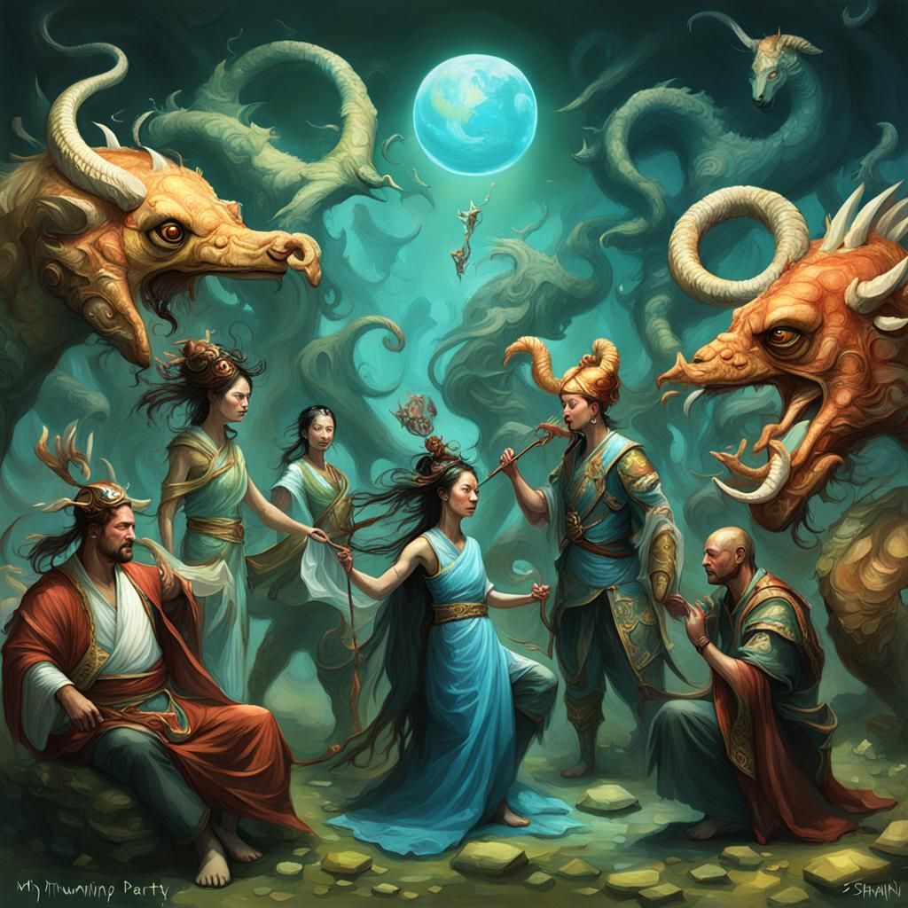 Brian Despain, Yin Yuming, Jana Schirmer digital art; mythol...