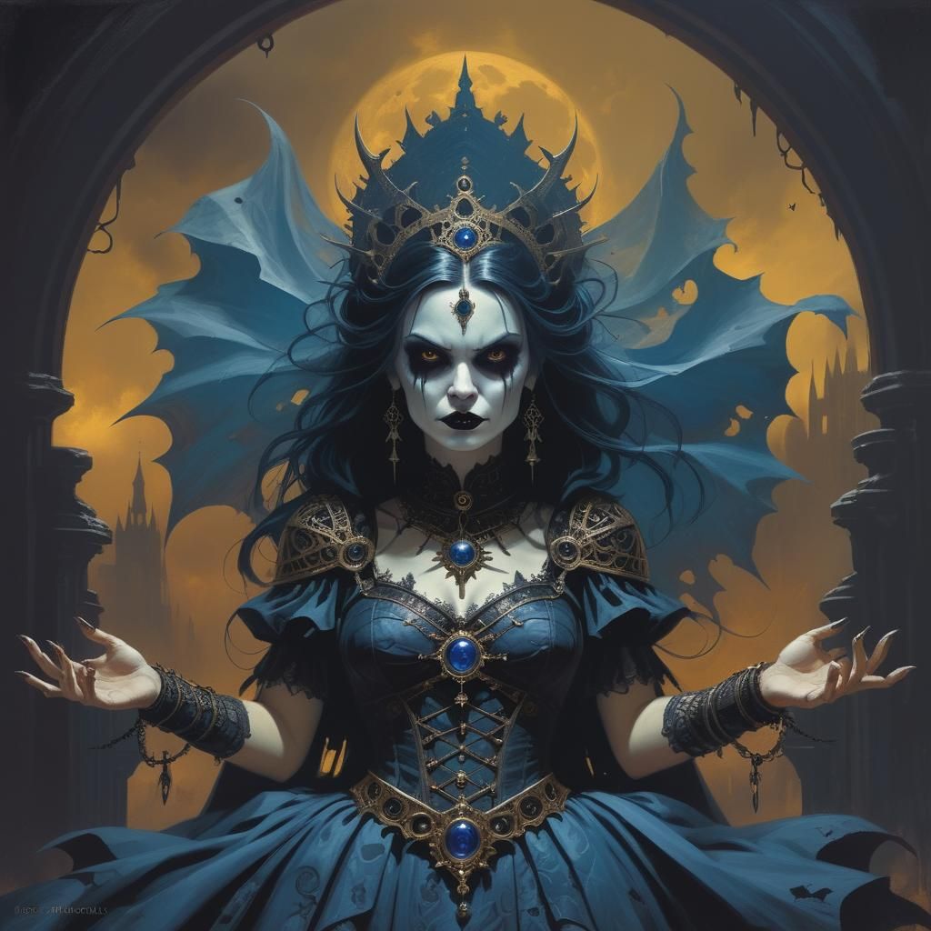 Beautiful gothic goddess 