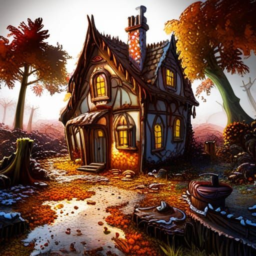 Gothic Gingerbread House - AI Generated Artwork - NightCafe Creator