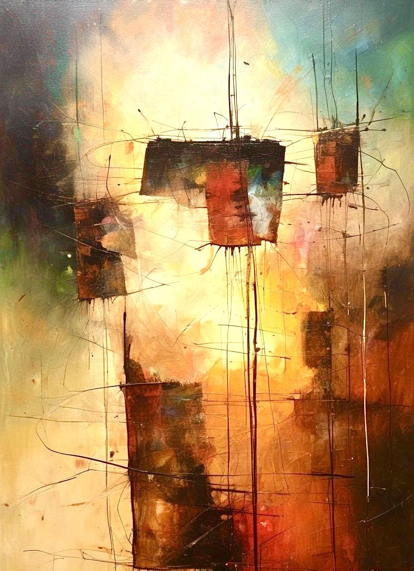 Abstract, homage to the twittering machine