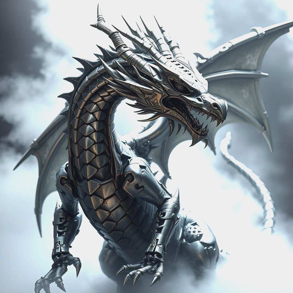 Chrome dragon   by @Edith 