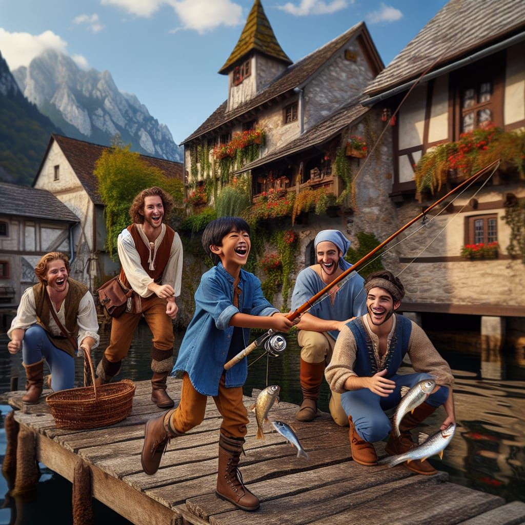 Taking little brother fishing for the first time