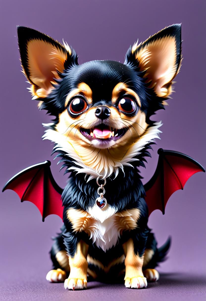 Vampire Chihuahua - Ai Generated Artwork - Nightcafe Creator