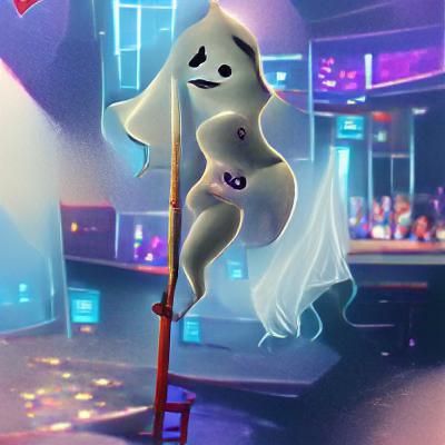 An adorable ghost stripper
