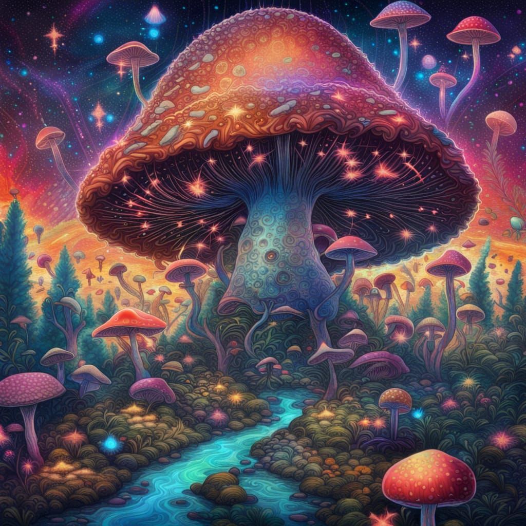 Infinite mushroom spawning - AI Generated Artwork - NightCafe Creator