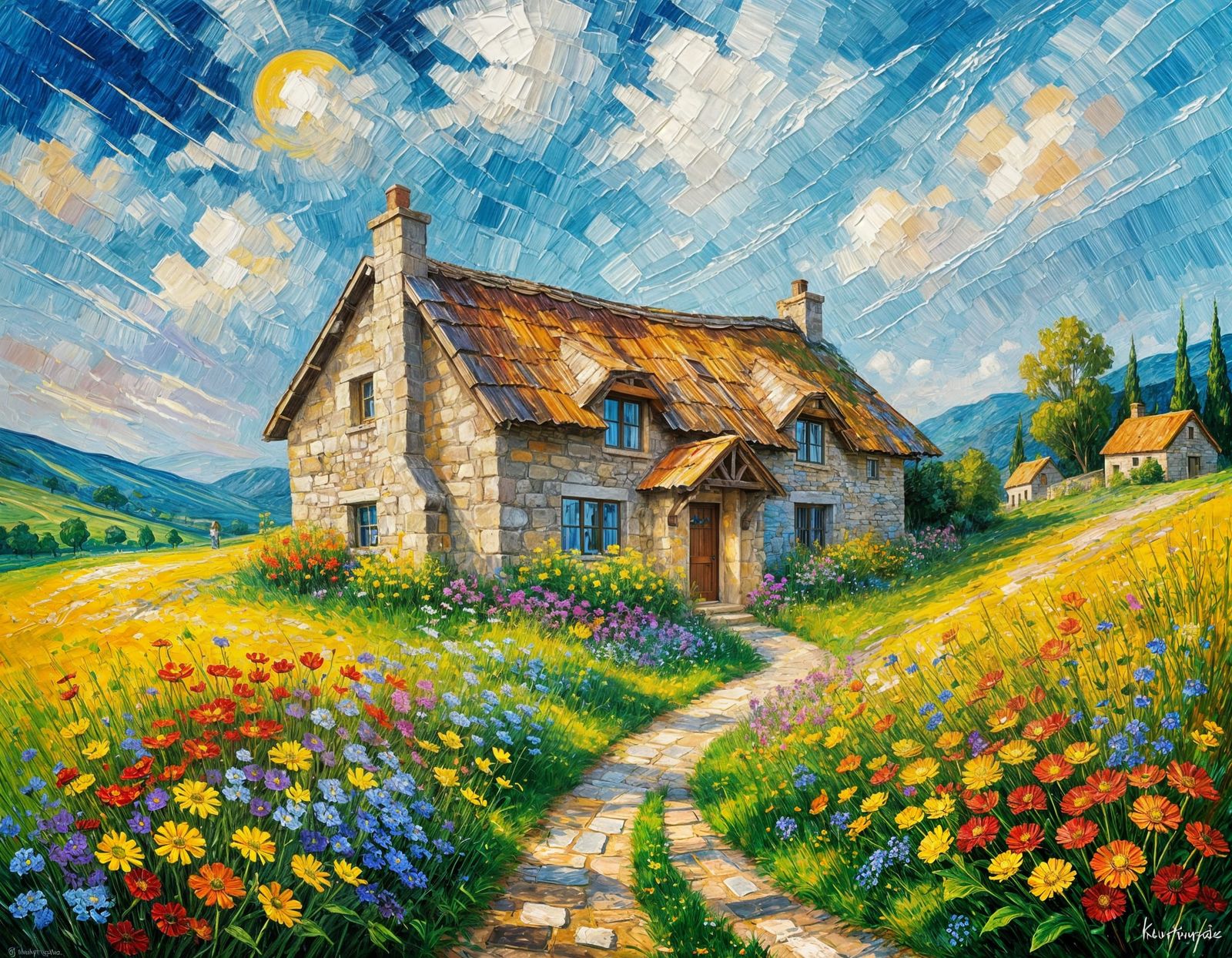 Home among the wildflowers  by @Dabbler