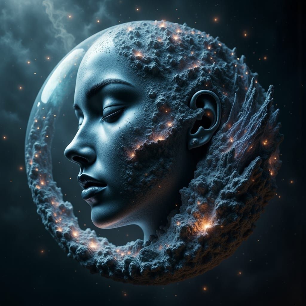 Cosmic Lips: A Surreal Abstract Reality