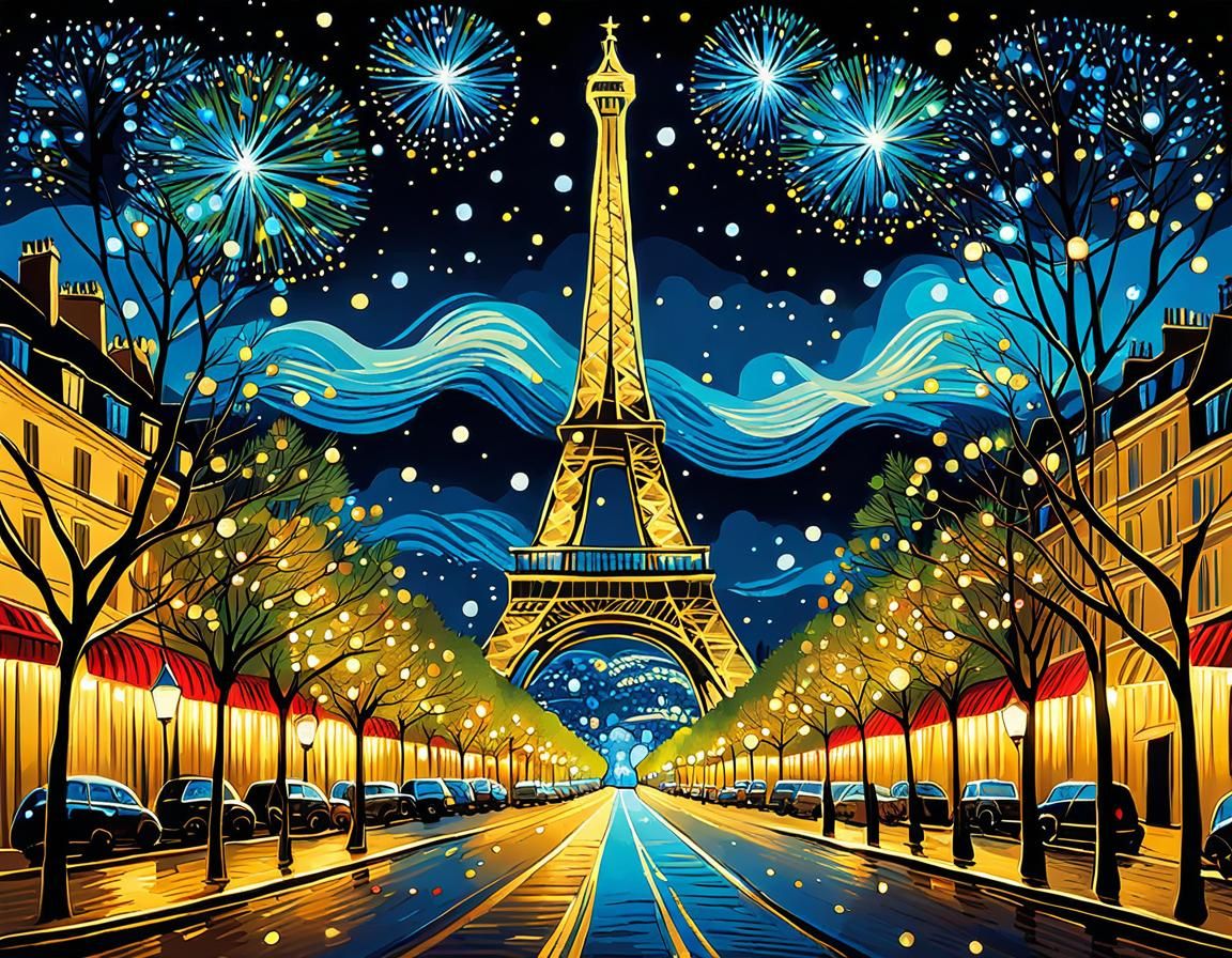 Paris City Lights at Christmas  by @LoisD