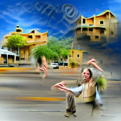 Tucson Crackhead Dancing surrealism stock photo
