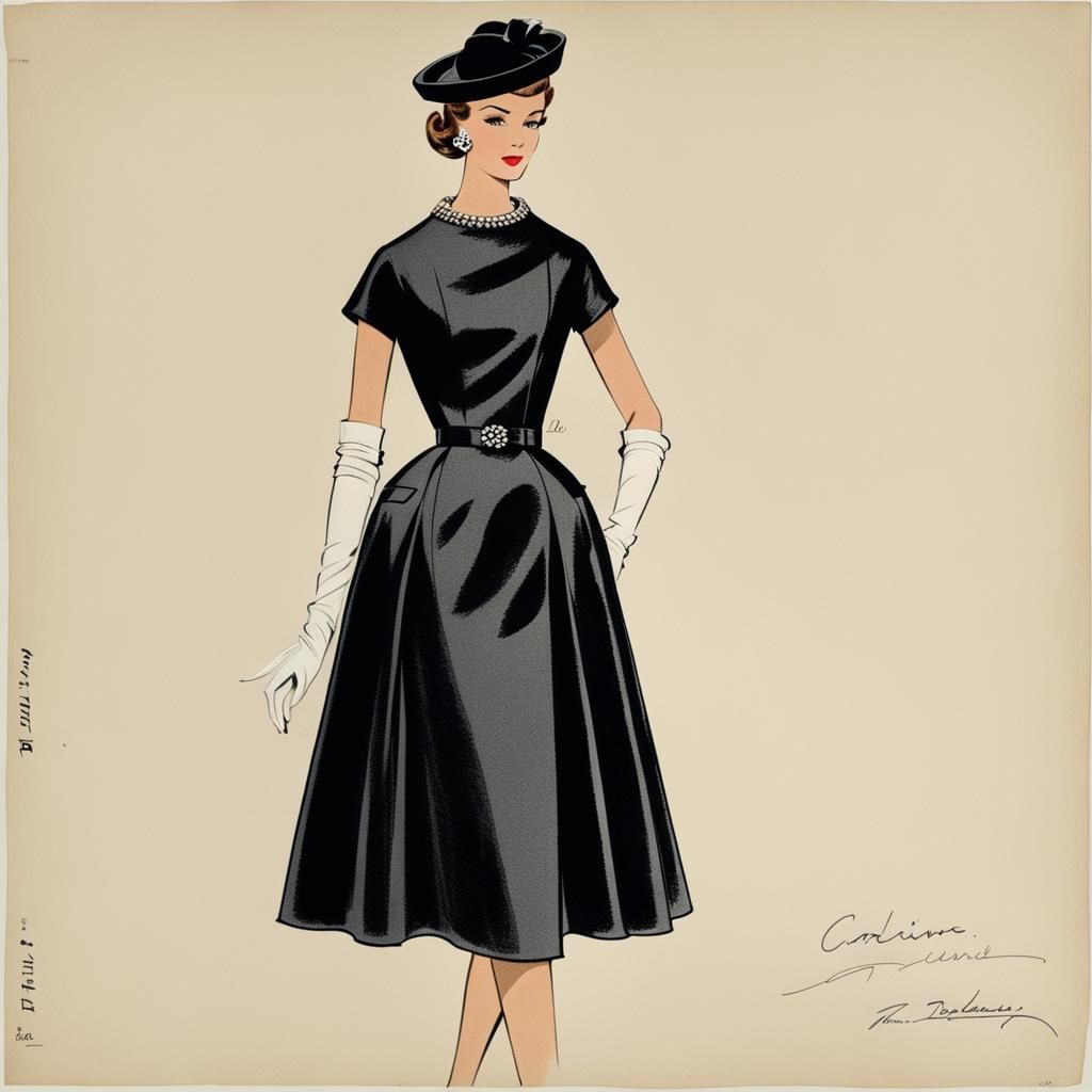 "Caroline " . Haute Couture Automne/ Hiver  1959/ 1960.