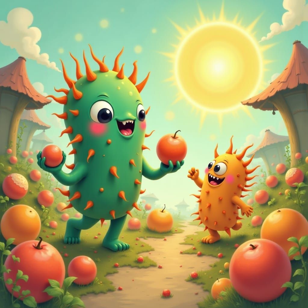 <lora:Monster Menagerie:1.0> 

Sunlit fruit glows in warm breeze.

Whimsical, pastel colours, monster version