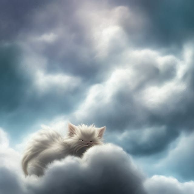 Cloudcat - AI Generated Artwork - NightCafe Creator