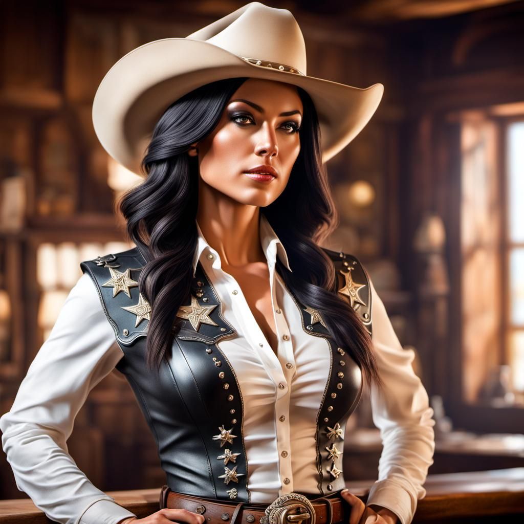 sheriff in a saloon