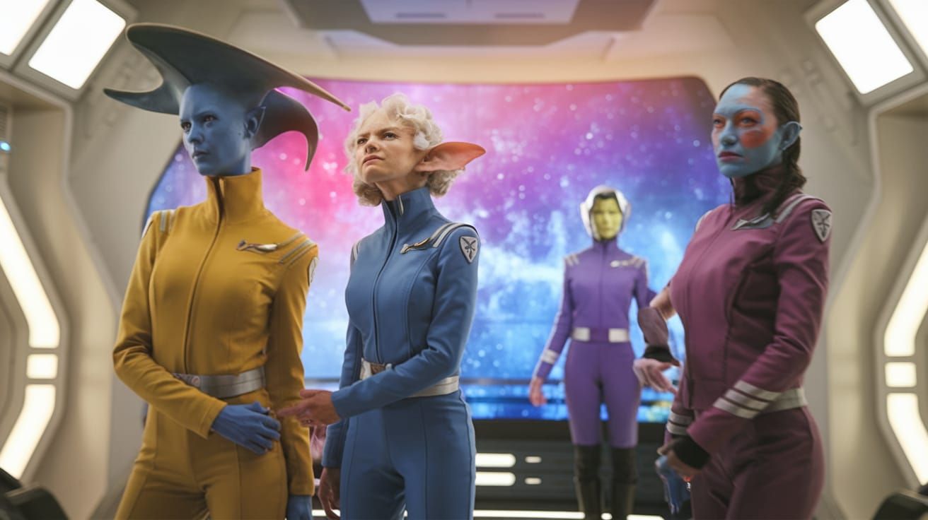 Kewl Alien Crew Onboard Starship UPA Kafflek NDD 4907's Crew Galley