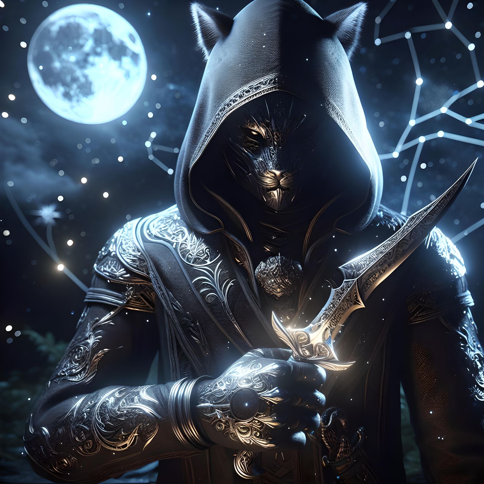 “Blessings of the moon upon you traveler, the roads of Skyrim lead to many dangers”  by @Valkyrja