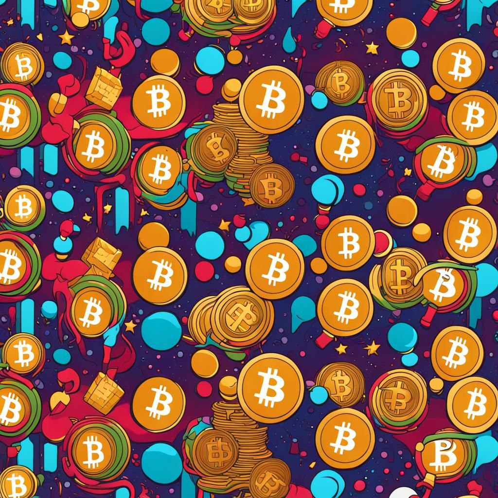Bitcoin Pop Art Christmas Pattern