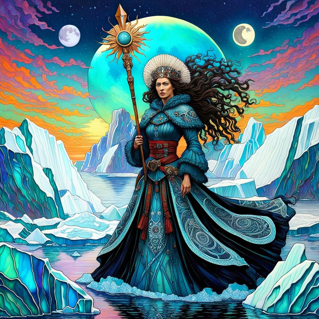 Anime. Arctic sorceress